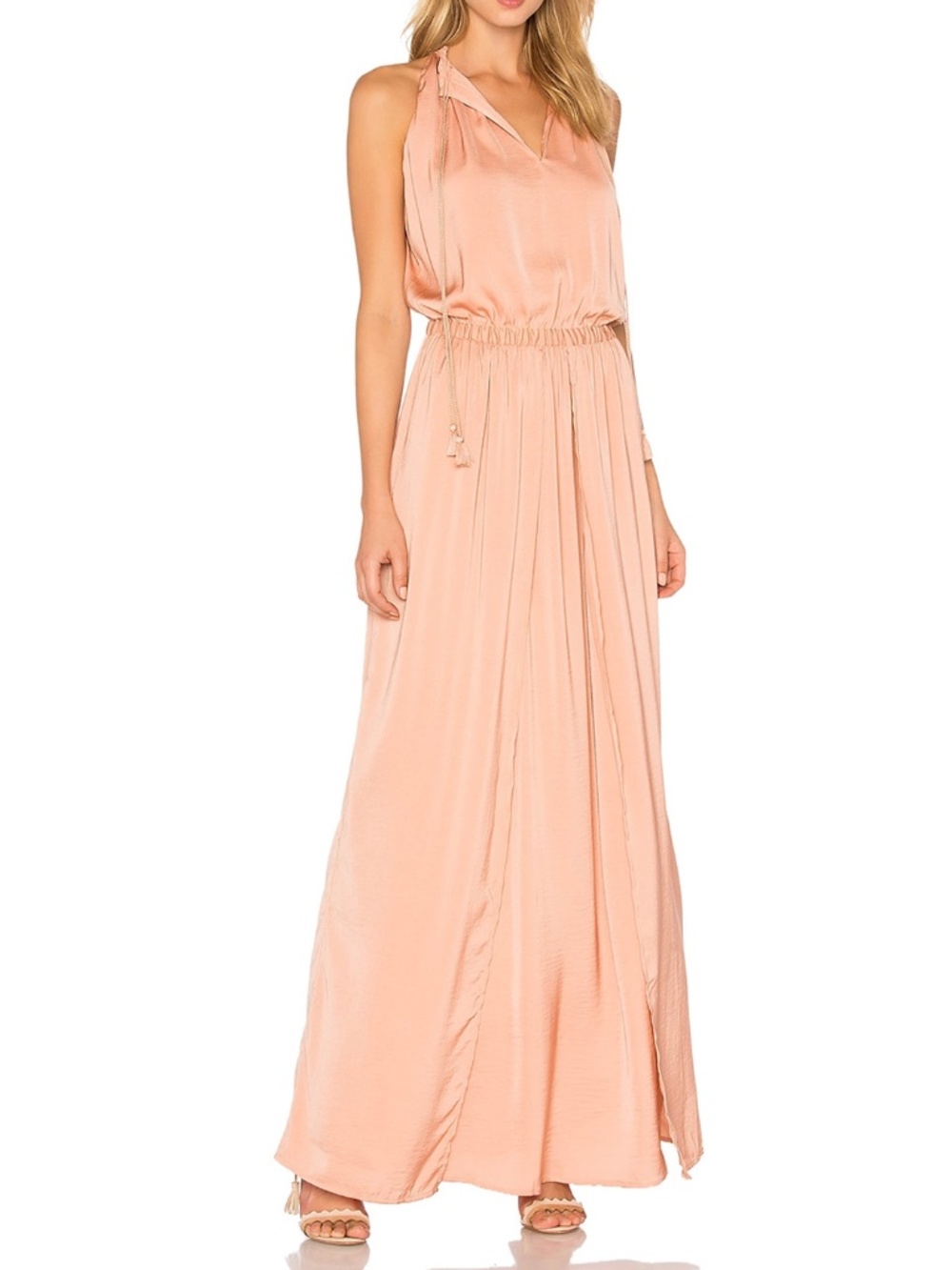 The Jetset Diaries Omara Copper Satin Maxi Dress Revolve Small